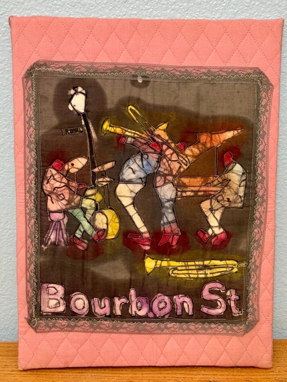 New Orleans Louisiana Bourbon Street Jazz Band Wall Art Handmade in NOLA